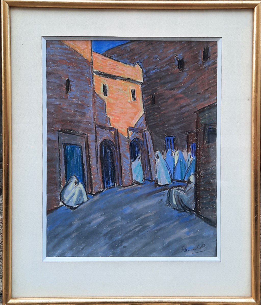 Ronan Loth (1893-1959) - Pastel On Paper - Moroccan Street -photo-4