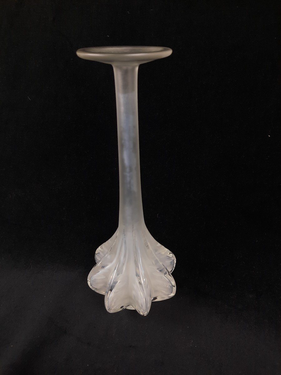 Lalique  France - Vase Soliflore En Cristal Modèle Marie Claude  -photo-2