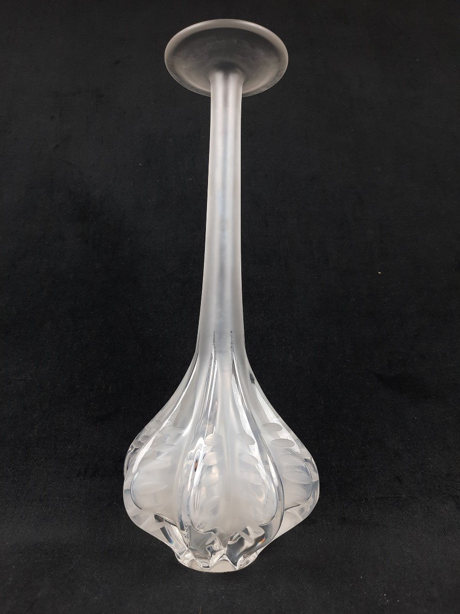 Lalique  France - Vase Soliflore En Cristal Modèle Marie Claude  -photo-3