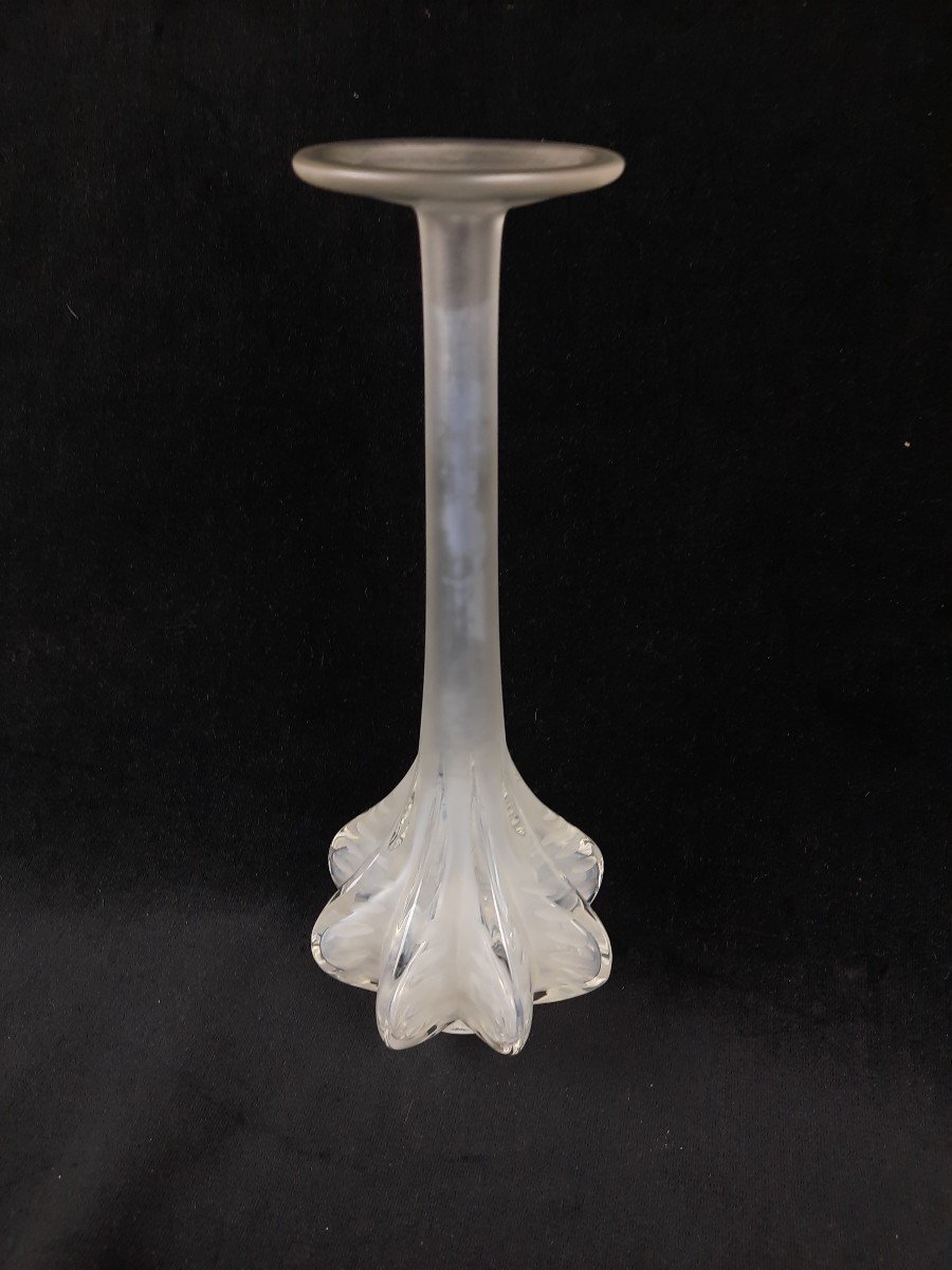 Lalique  France - Vase Soliflore En Cristal Modèle Marie Claude  -photo-4