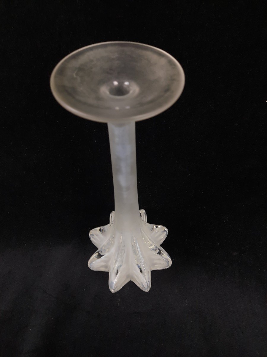 Lalique  France - Vase Soliflore En Cristal Modèle Marie Claude  -photo-1