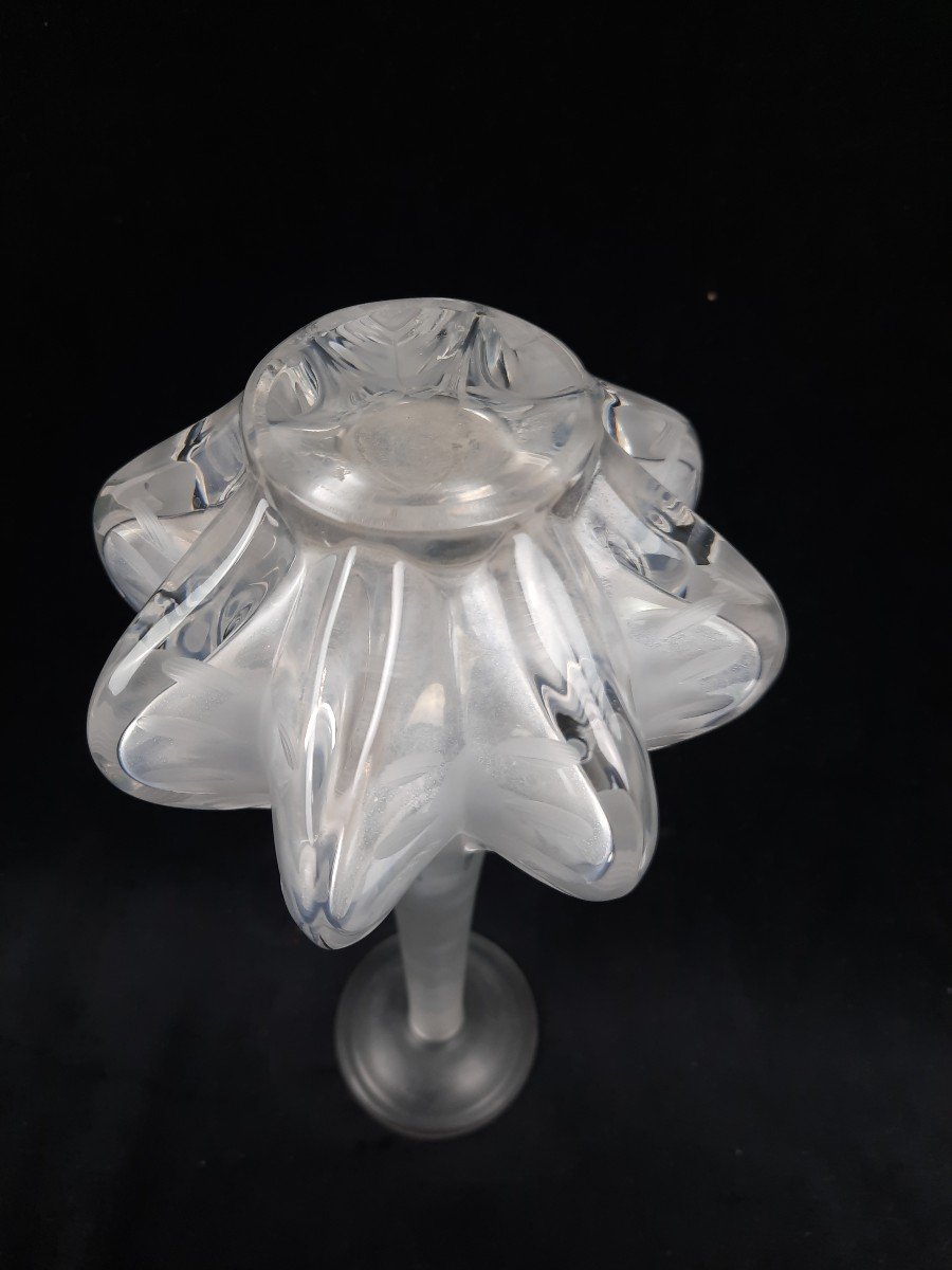 Lalique  France - Vase Soliflore En Cristal Modèle Marie Claude  -photo-2