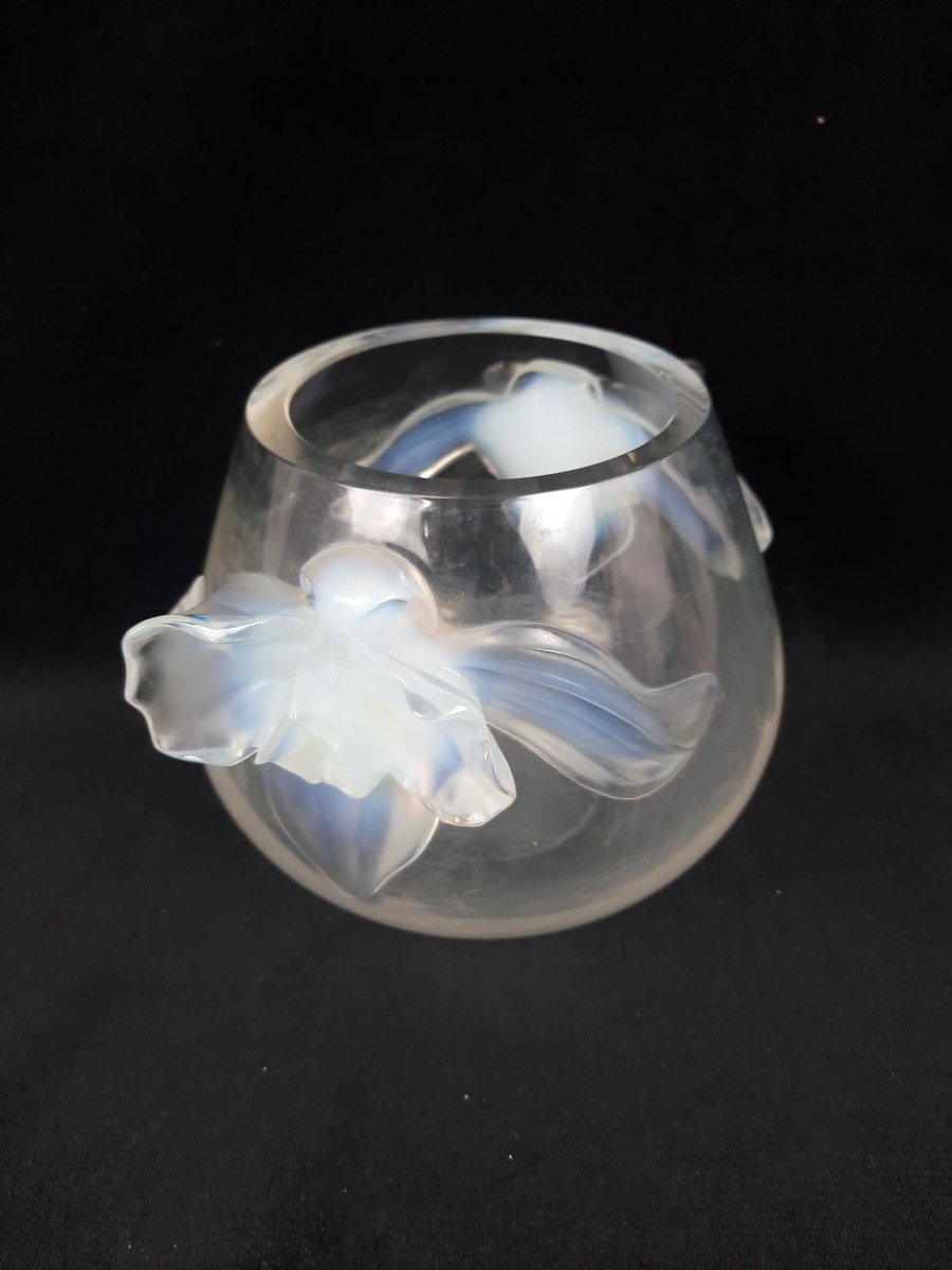 Lalique France - Orchid Crystal Vase -photo-4