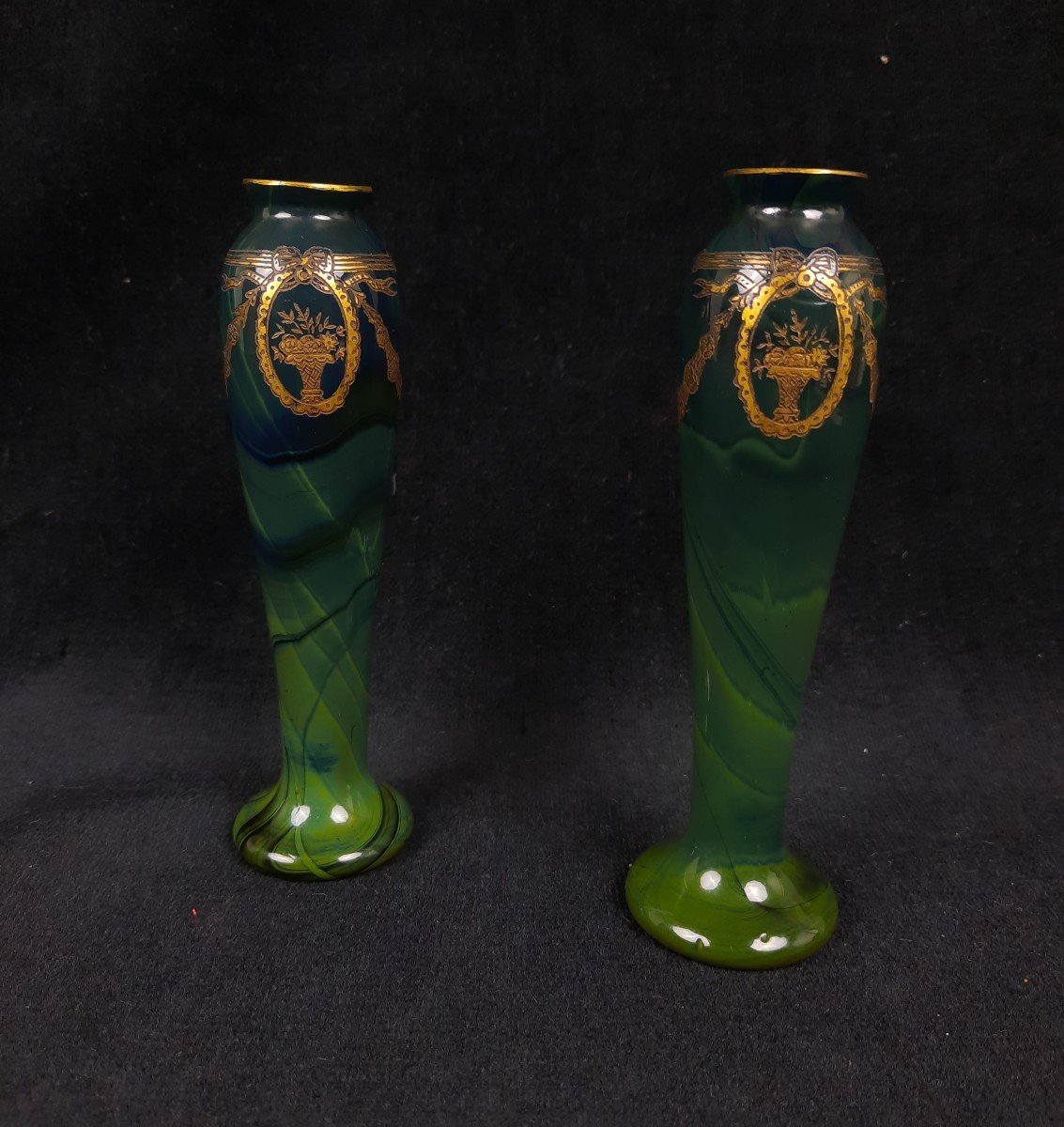 Pair Of Glass Soliflores (19th Century)