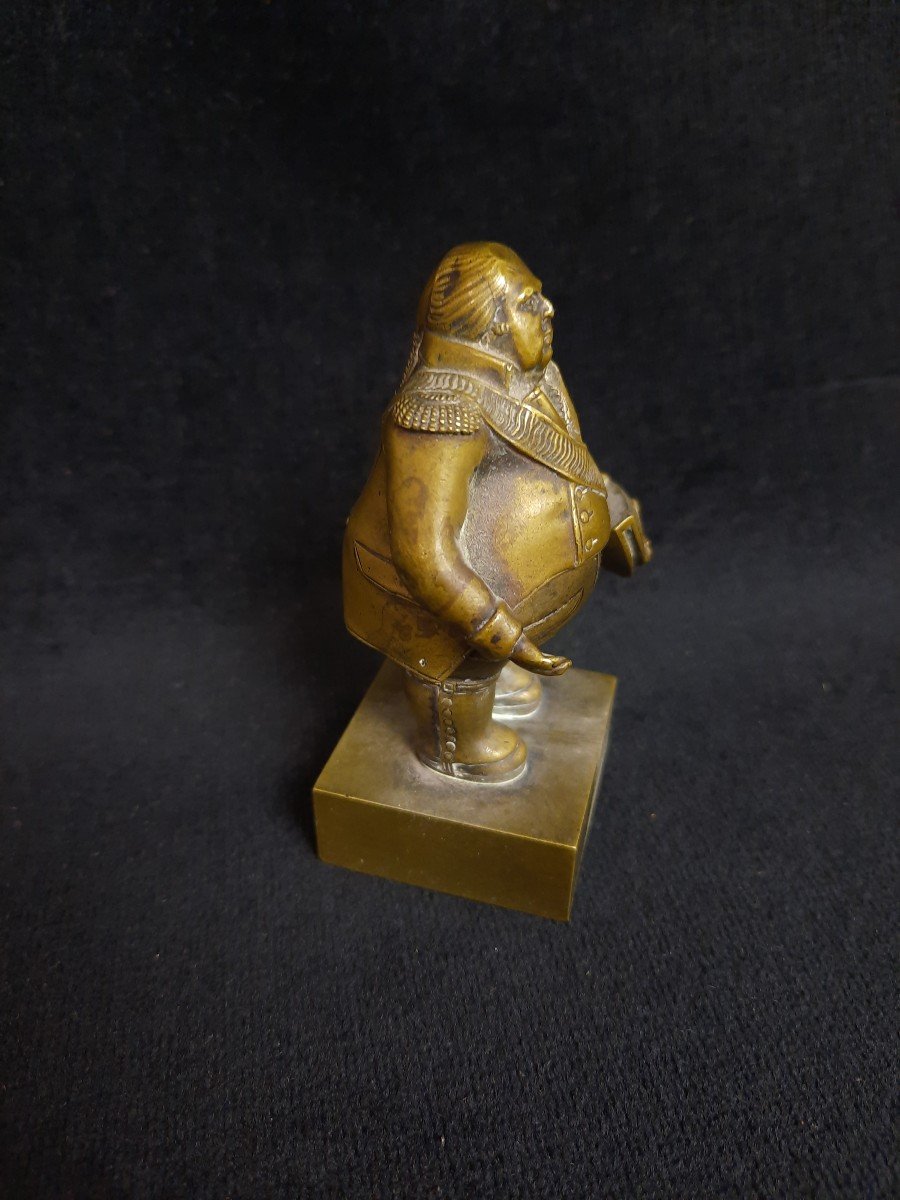 Bronze Louis XVIII With His Little Napoleon (19th Century)-photo-1