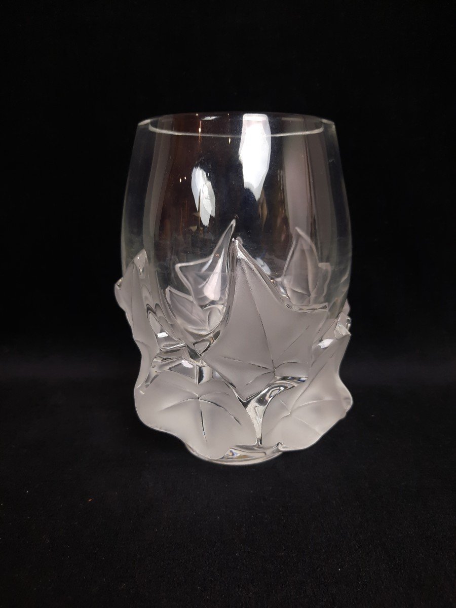 Lalique - Vase En Cristal - Hedera -photo-3