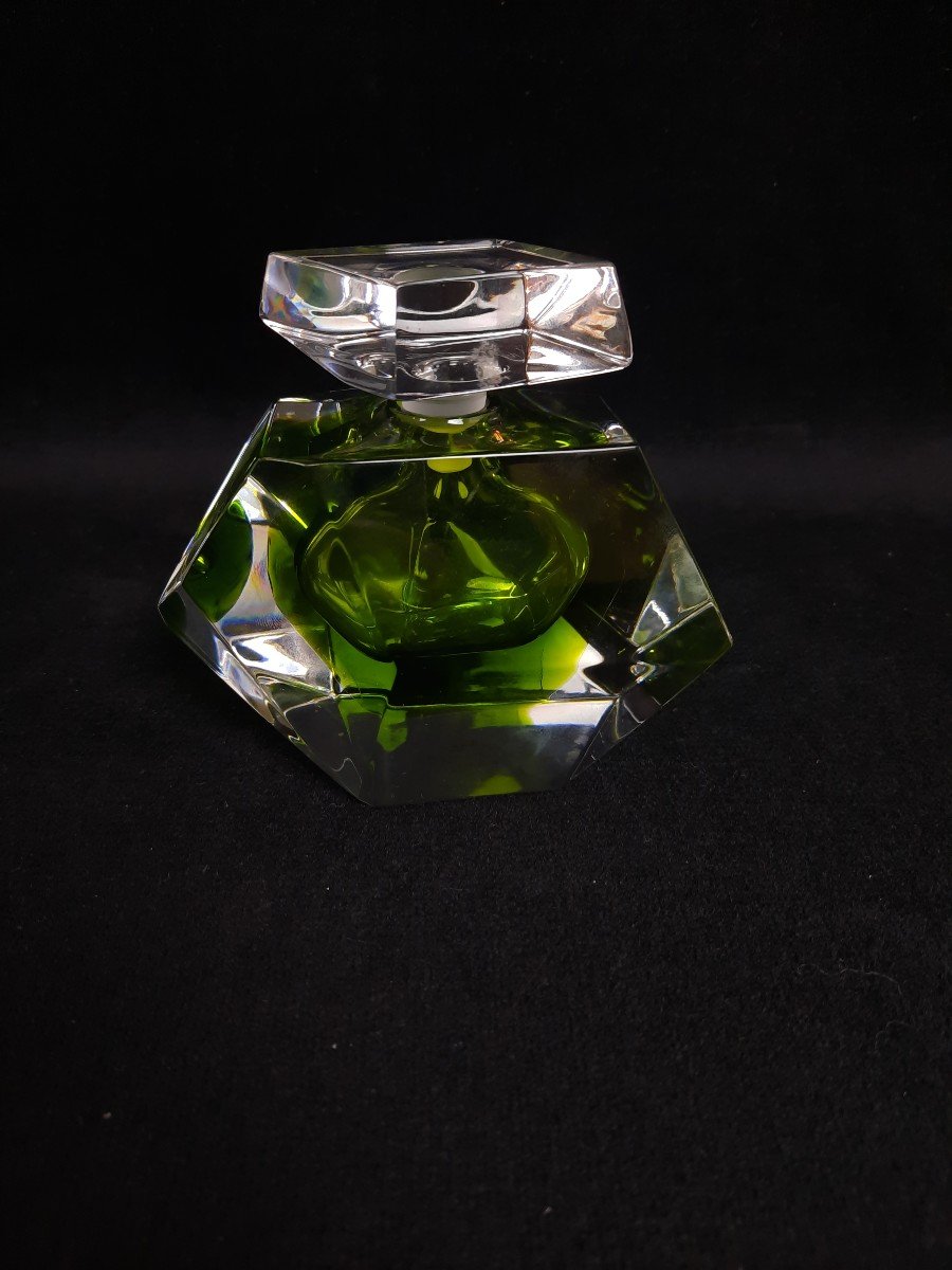 Saint Louis - Green Crystal Bottle -photo-2