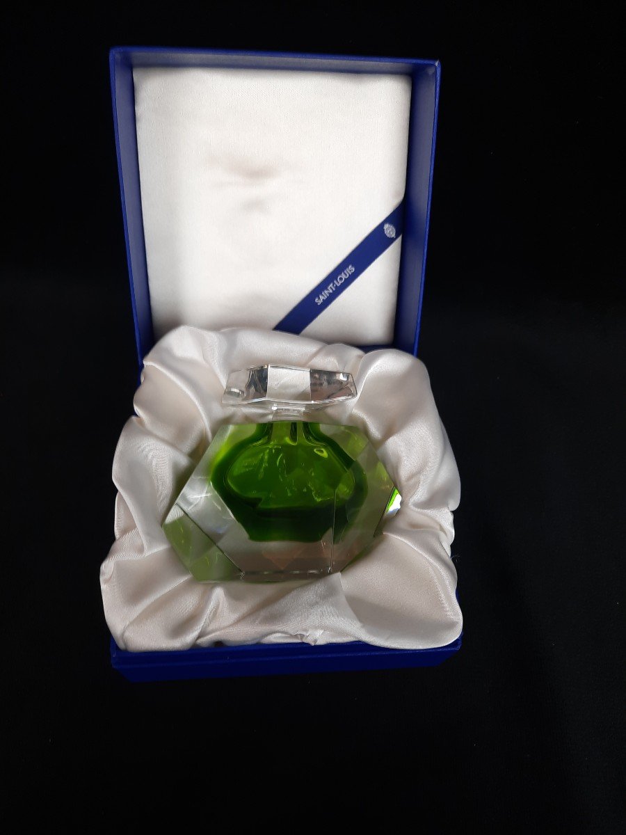 Saint Louis - Green Crystal Bottle -photo-2