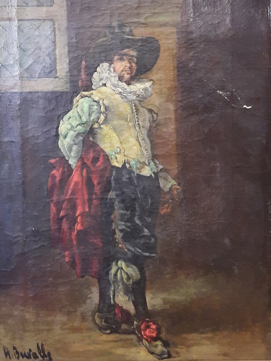 Huile Sur Toile - Portrait d'Un Gentilhomme (xixe Siècle)