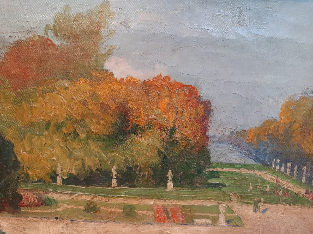 Léon Galand (1872-1960) - Huile Sur Toile - Versailles-photo-2