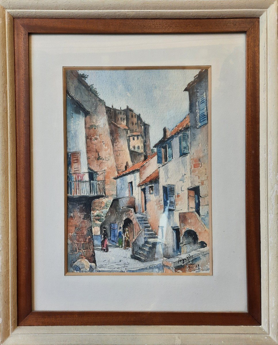 Watercolor - Calvi - By Georges Rose (1895 -1951)-photo-2