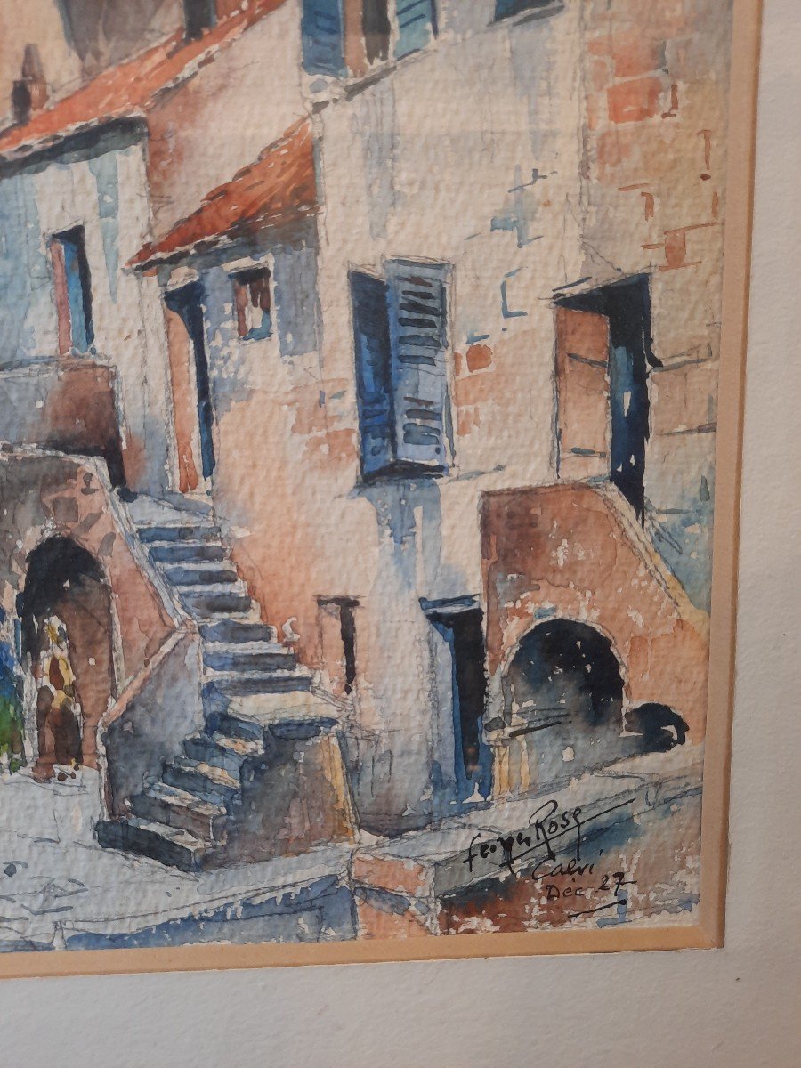 Watercolor - Calvi - By Georges Rose (1895 -1951)-photo-3