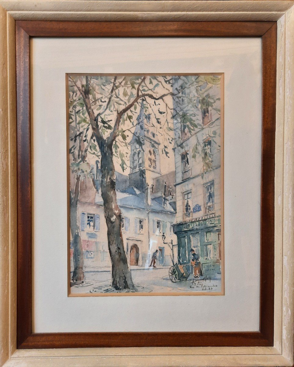 Aquarelle - Rue Des Patriarches - De Georges Rose (1895 -1951)-photo-2