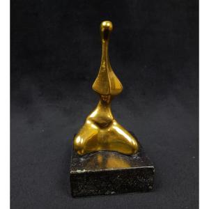 Petite Sculpture En Bronze Doré (xxe Siècle)