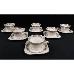 Set Of Six Limoges Porcelain Cups