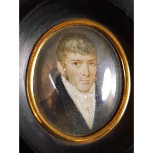 Miniature - Portrait Of A Man - 19th Century