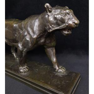 Antoine Louis Barye (1796-1875) - Bronze Of A Walking Tiger 