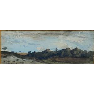 Henri Joseph Harpignies (1819-1916) - Watercolor On Paper - Landscape