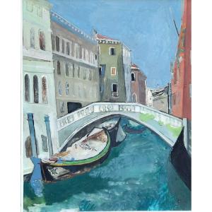 Dora Bianka (1895/96 - 1979) - Huile Sur Panneau - Venise   