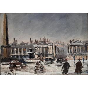 Pierre Bestion De Camboulas (1907-1988) - Oil On Panel - La Concorde