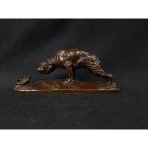 Emmanuel Fremiet (1824-1910) - Bronze Griffon Dog With Turtle 