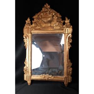 Louis XVI Period Gilded Wooden Mirror