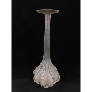 Lalique France - Crystal Soliflore Vase Marie Claude Model  