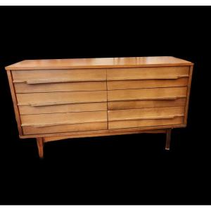 Danish Teak Wood Chest Of Drawers 