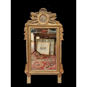 Louis XVI Style Gilded Wood Mirror