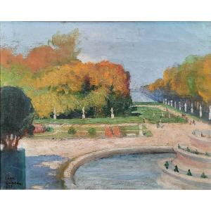 Léon Galand (1872-1960) - Huile Sur Toile - Versailles