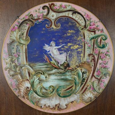 Limoges Porcelain Plate - Haviland - Signed Cfh Gdm - Late Nineteenth