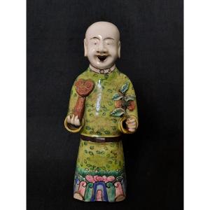 Statuette En Porcelaine - enfant Ho Ho - Chine (XIXe siècle)