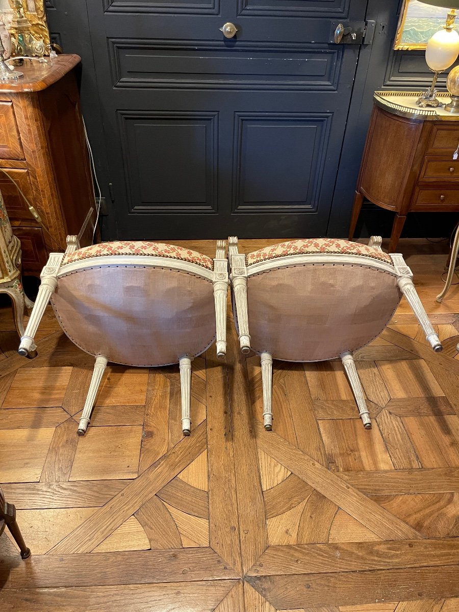 Pair Of Louis XVI Style Cabriolet Armchairs-photo-4