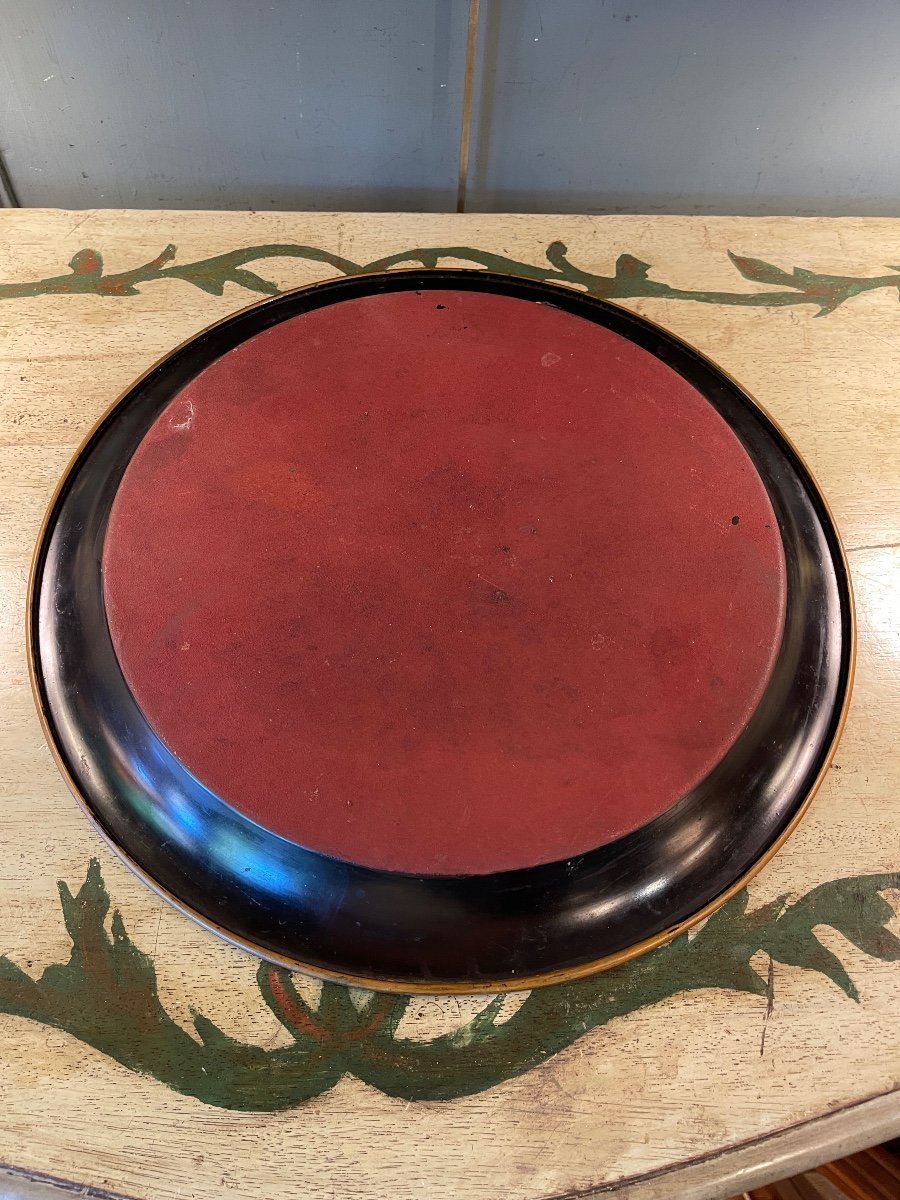 Painted Sheet Metal Tray, Diameter 35 Cm-photo-3