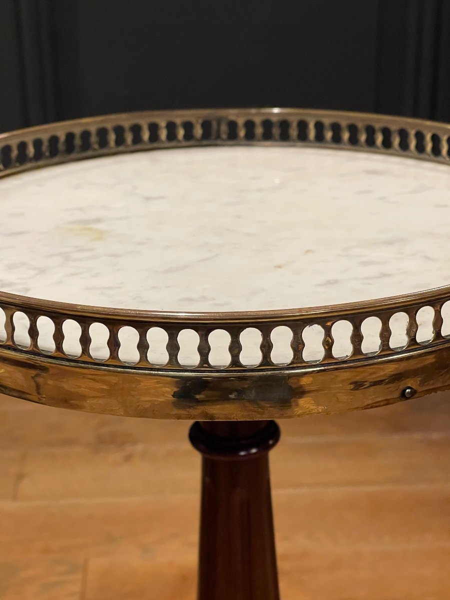 Small Louis XVI Style Tripod Pedestal Table-photo-4