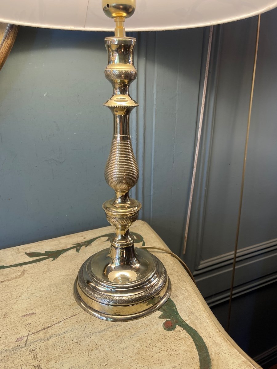Grande Paire De Lampes En Bronze, Hauteur 50 cm-photo-4