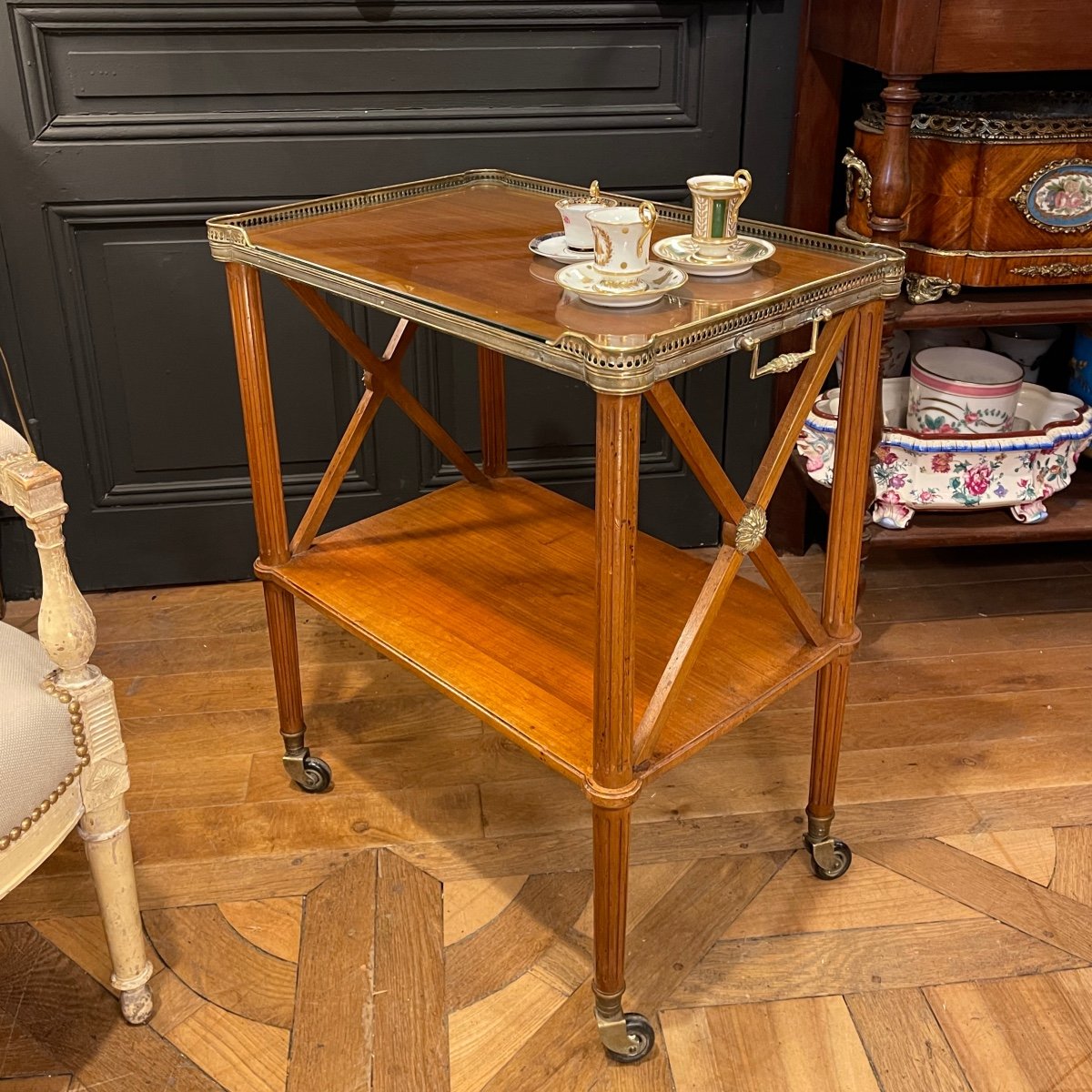 Mahogany Rolling Table 