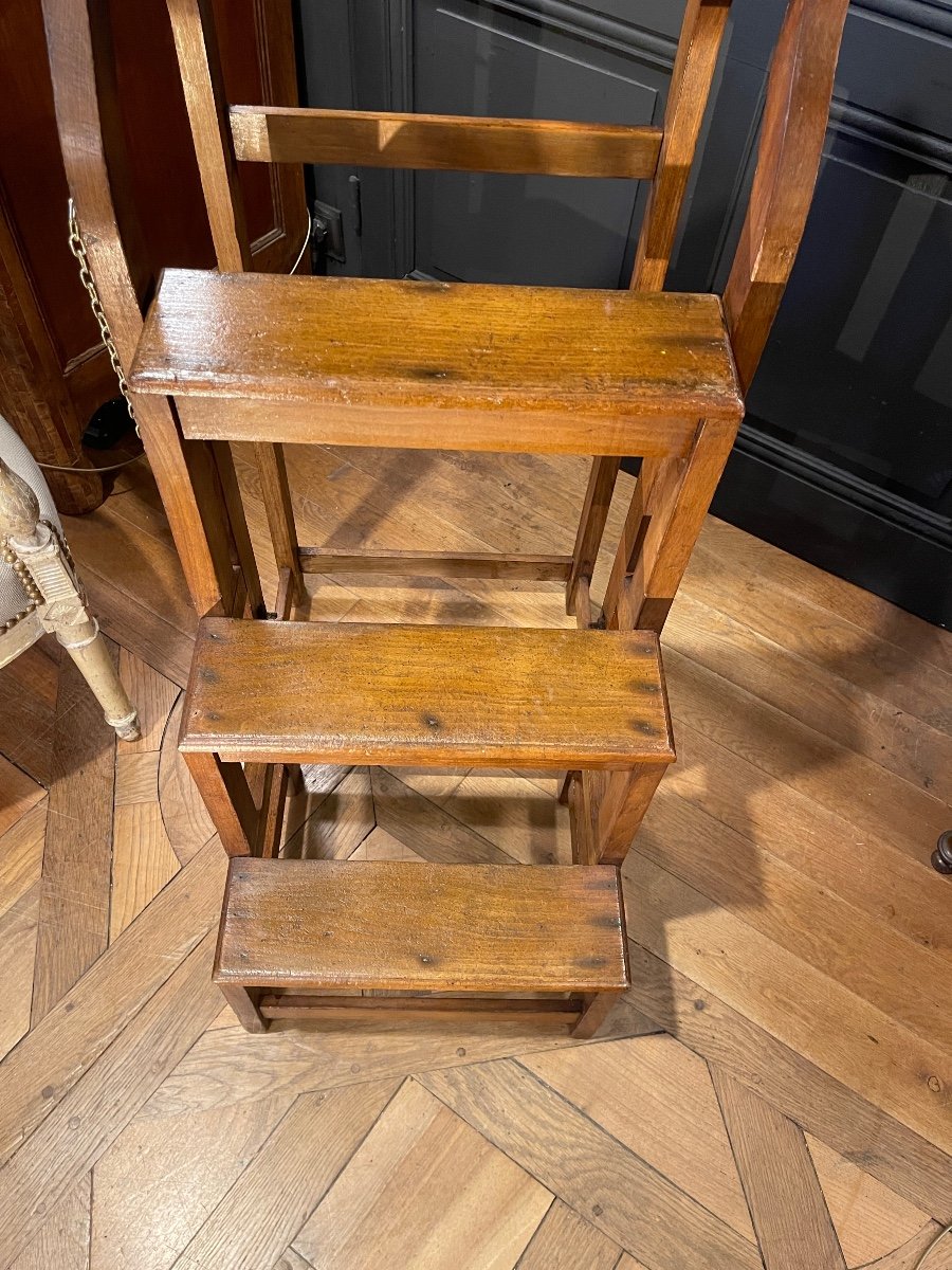 Large 19th Century Stepladder-photo-4