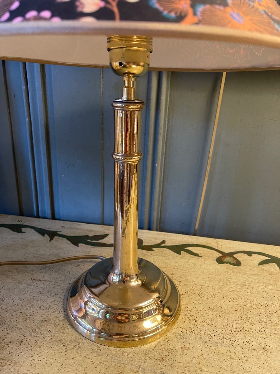 Brass Lamp, Height 39 Cm-photo-4