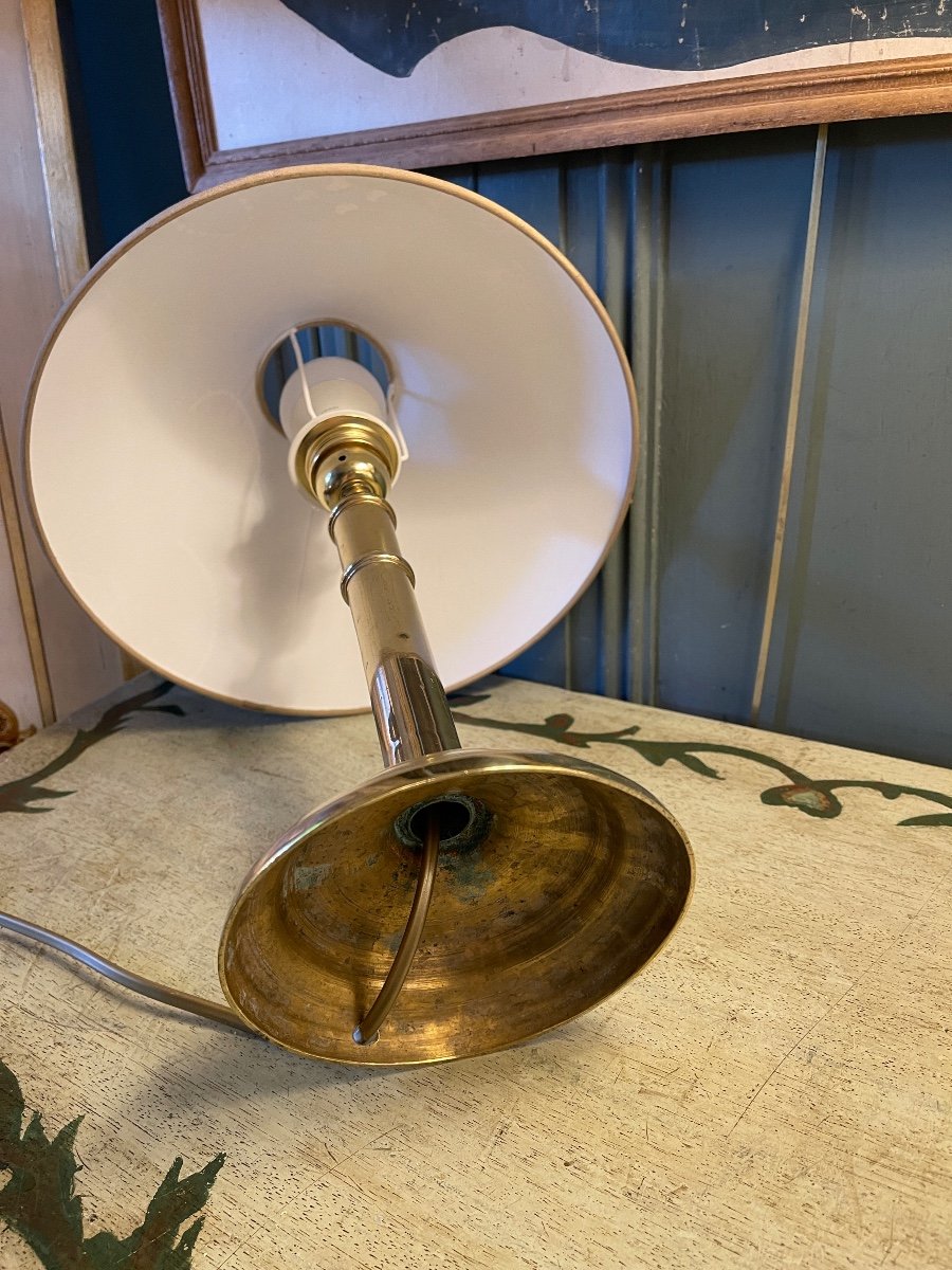 Brass Lamp, Height 39 Cm-photo-4