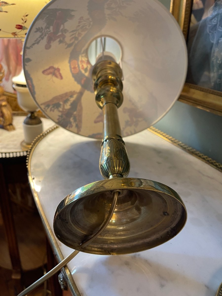 Pair Of Bronze Lamps, Height 41.5 Cm-photo-7