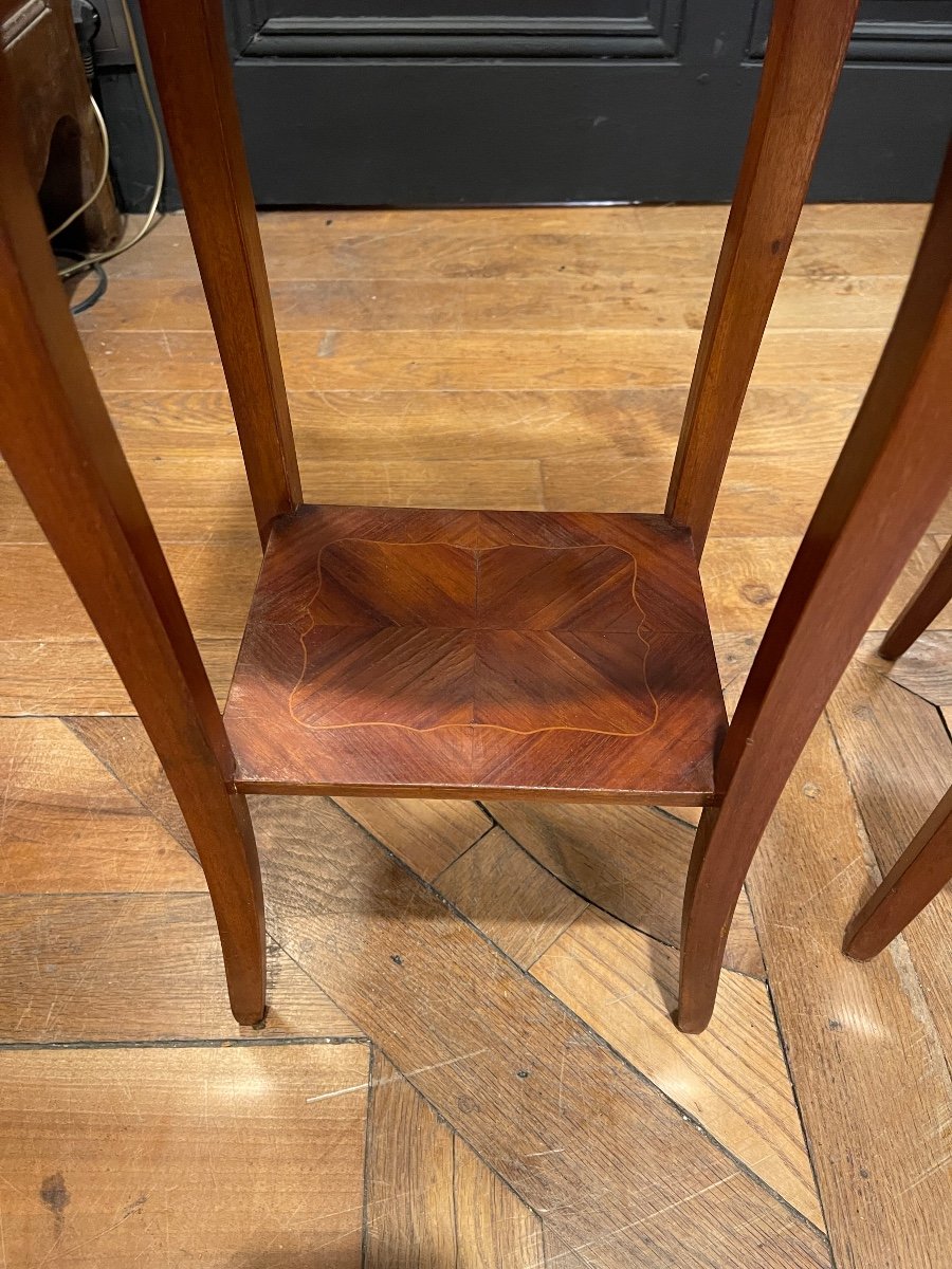 Pair Of Small Marquetry Bedside Tables-photo-1