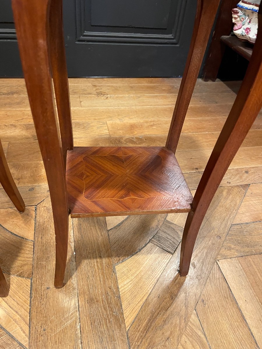 Pair Of Small Marquetry Bedside Tables-photo-2