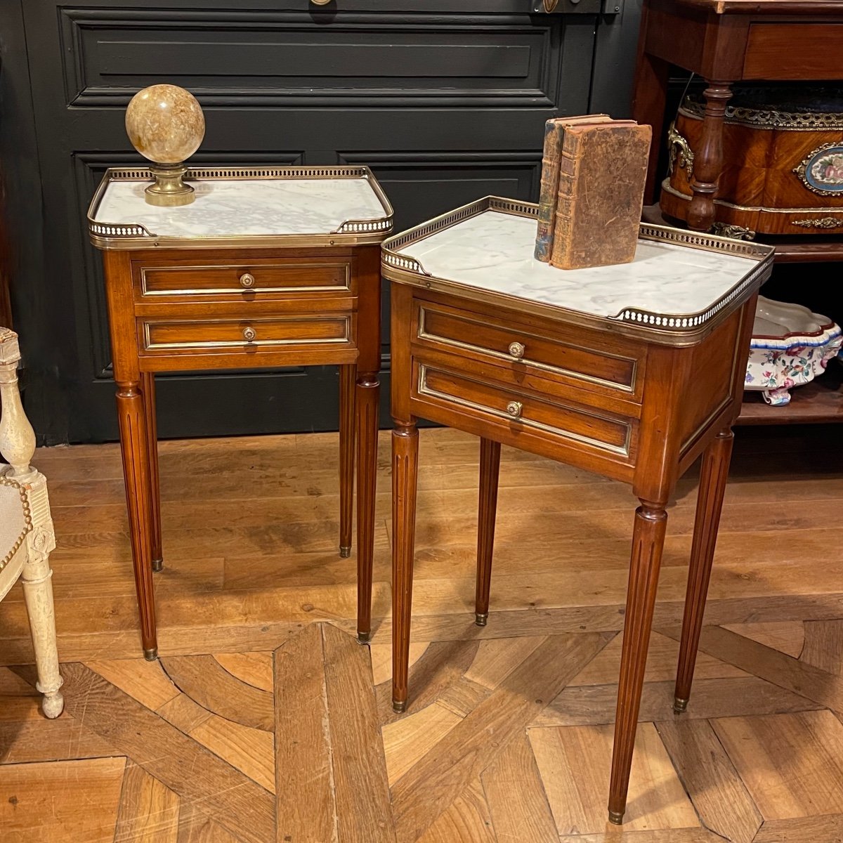 Pair Of Louis XVI Style Bedside Tables