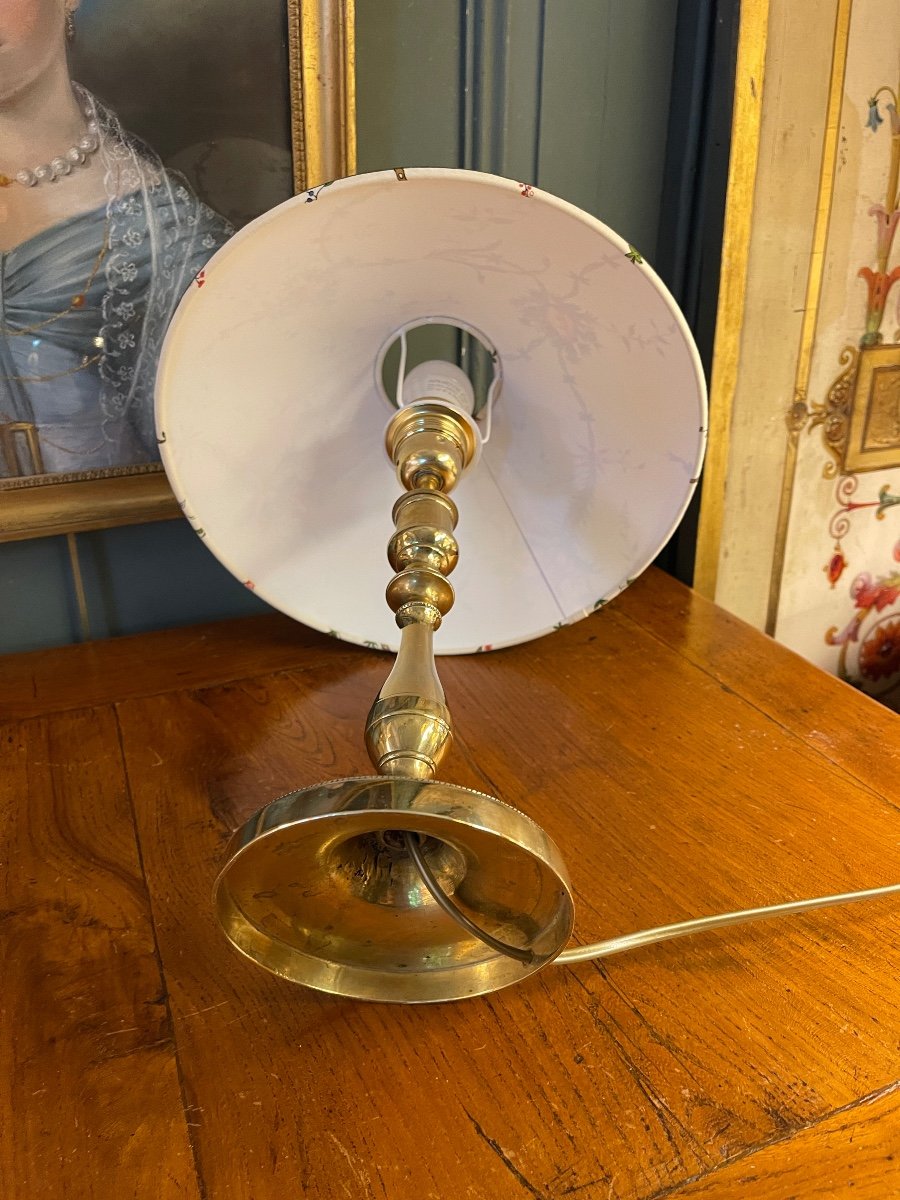 Brass Lamp, Height 38 Cm-photo-5