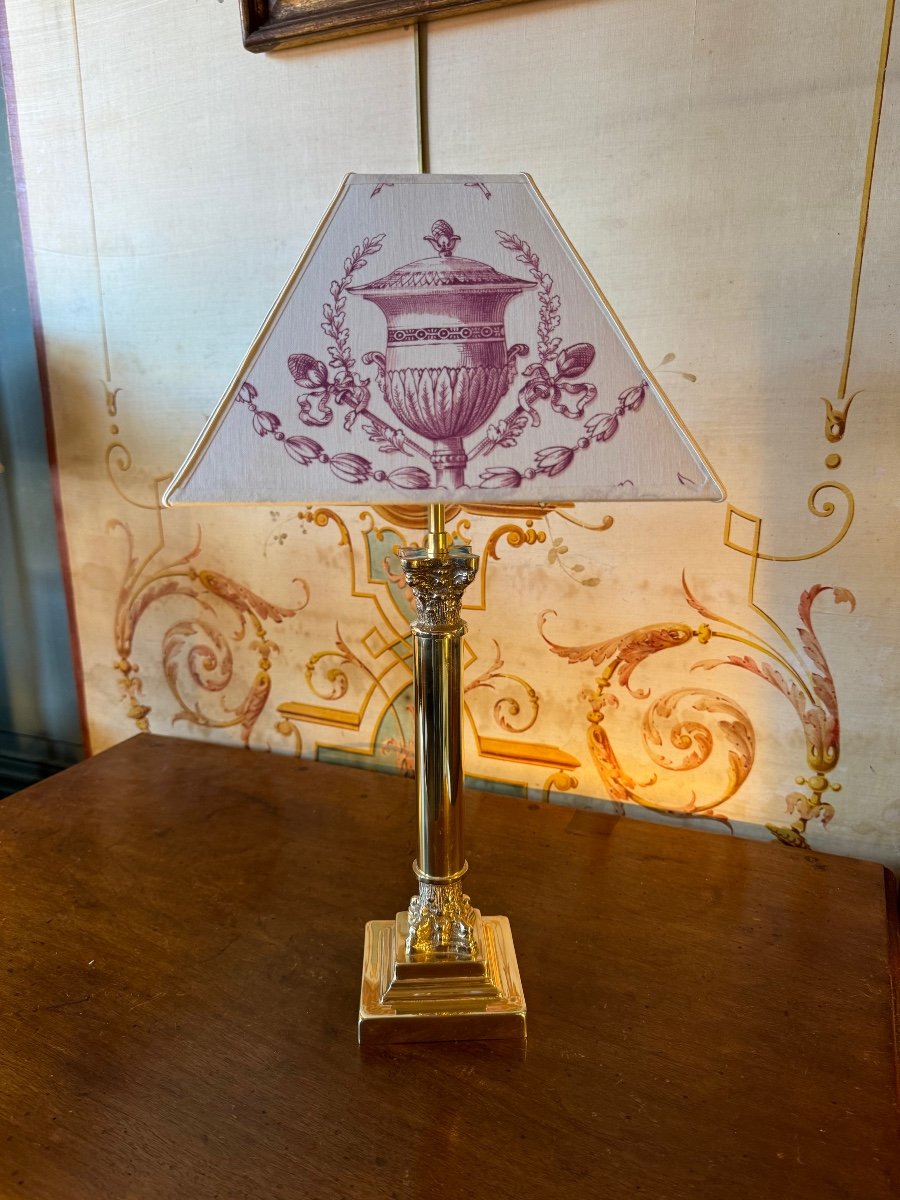 Lampe En Bronze, Hauteur 49,5 Cm-photo-2