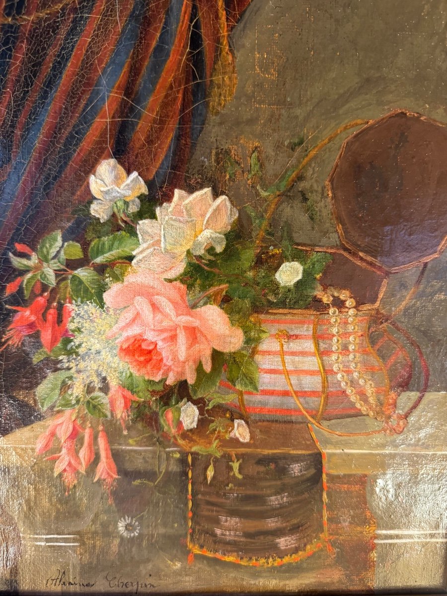 Small Still Life With Flowers By Alexina Cherpin -photo-2