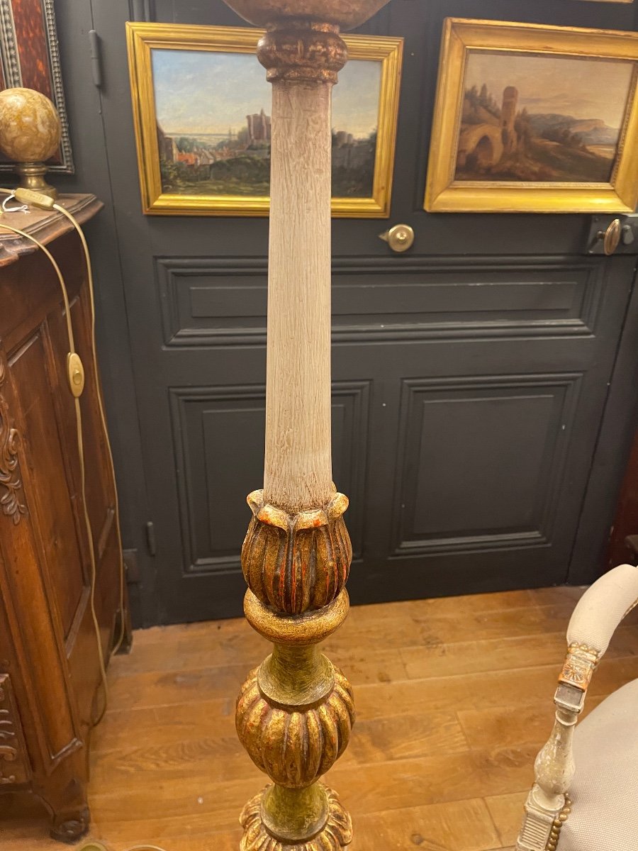 Tripod Floor Lamp In Painted Wood, Height 169 Cm-photo-3