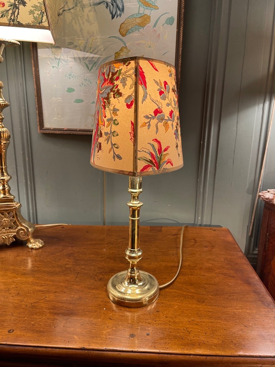 Brass Lamp, Height 46.5 Cm-photo-3