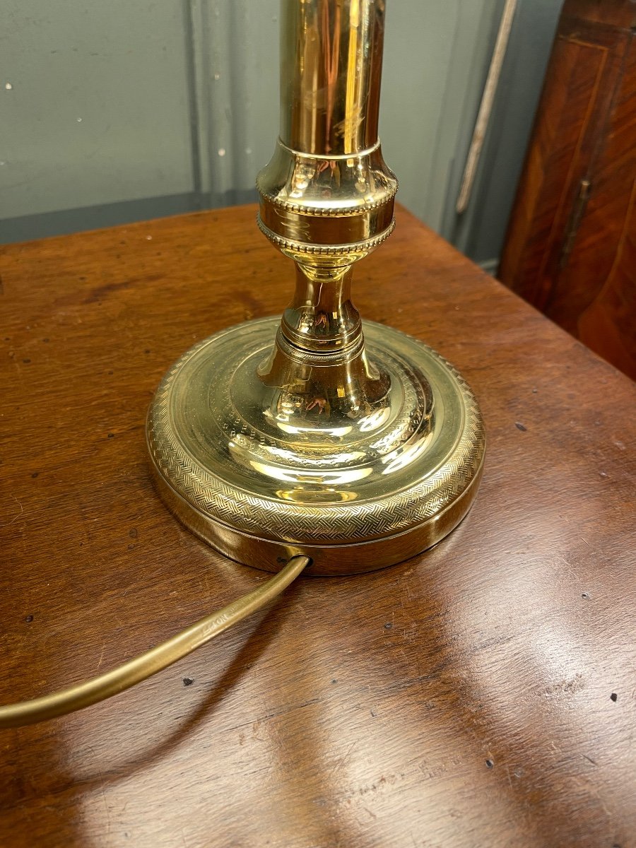 Brass Lamp, Height 46.5 Cm-photo-4